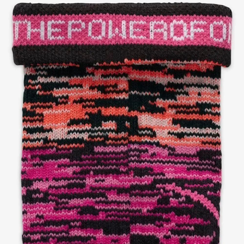 Nike Elite Kay Yow Basketball Crew Socks Size Large L Black Pink Ombre Swoosh